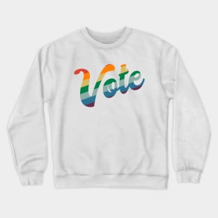 Rainbow Vote Vintage Retro Crewneck Sweatshirt